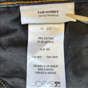 Joe’s The Honey Curvy Cropped Bootcut Jeans Size 30